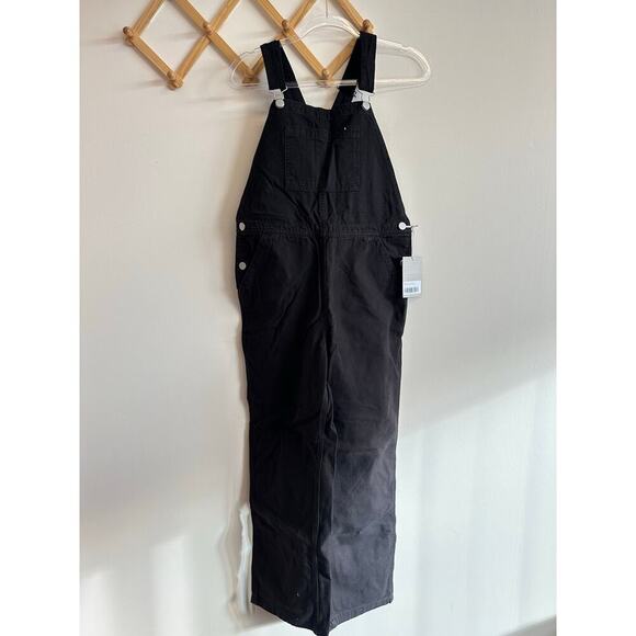 NWT Everlane Cotton Canvas Overalls in Black Size 4 - Picture 3 of 14